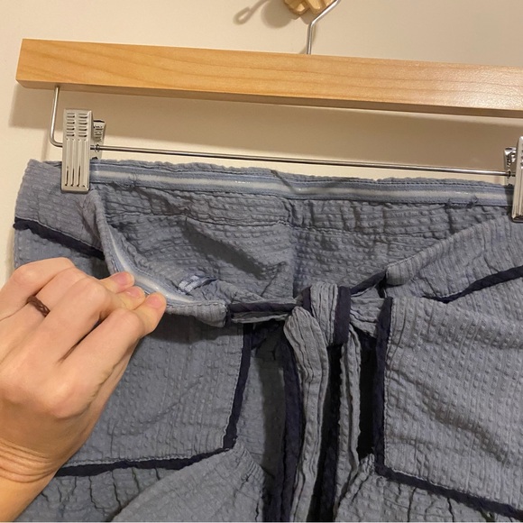 Free People Blue Searsucker Tube Top size Medium - Picture 8 of 8